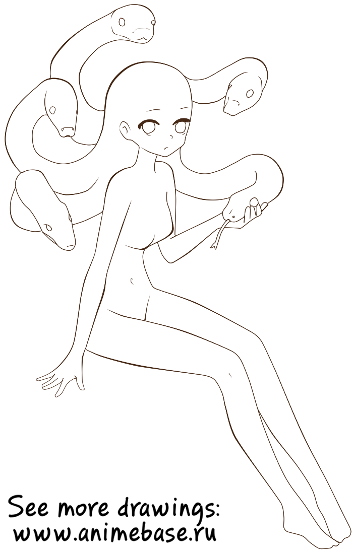 Medusa Gorgon, a girl with snakes for hair - Anime Bases .INFO