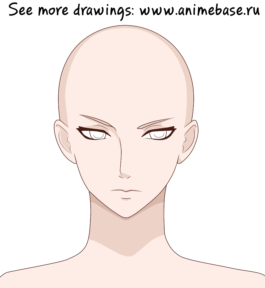 Male face - Мужское лицо - Anime Bases .INFO