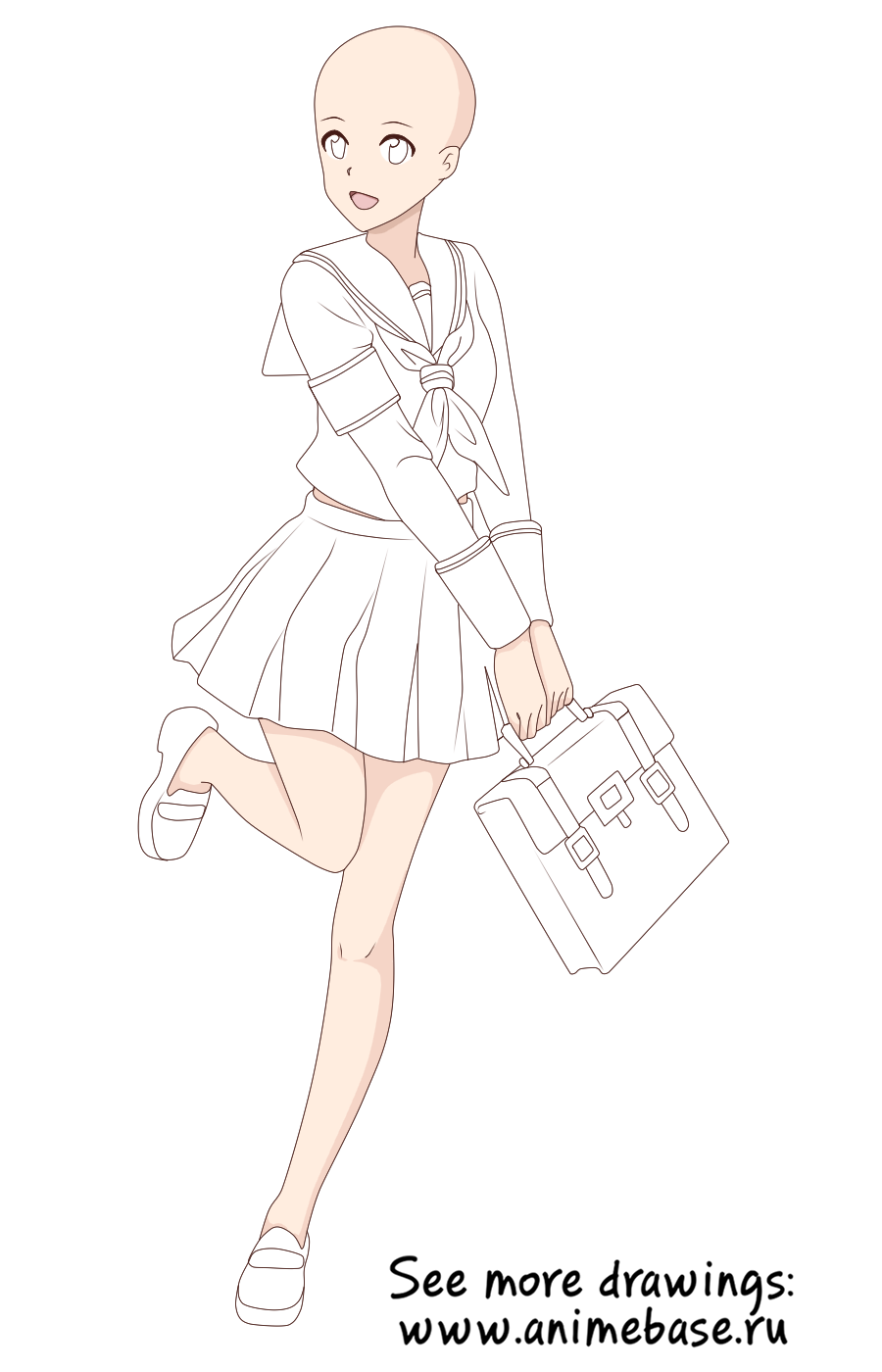 how to draw manga school clothes