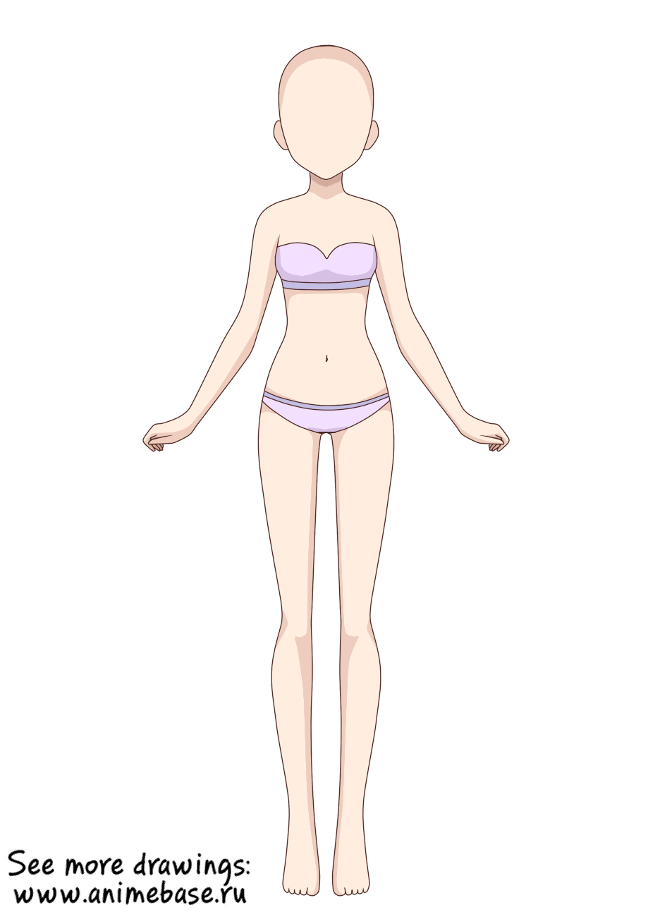 Girls full body bases - Page 5 of 5 - Anime Bases .INFO Standing female  poses outline and color thinking