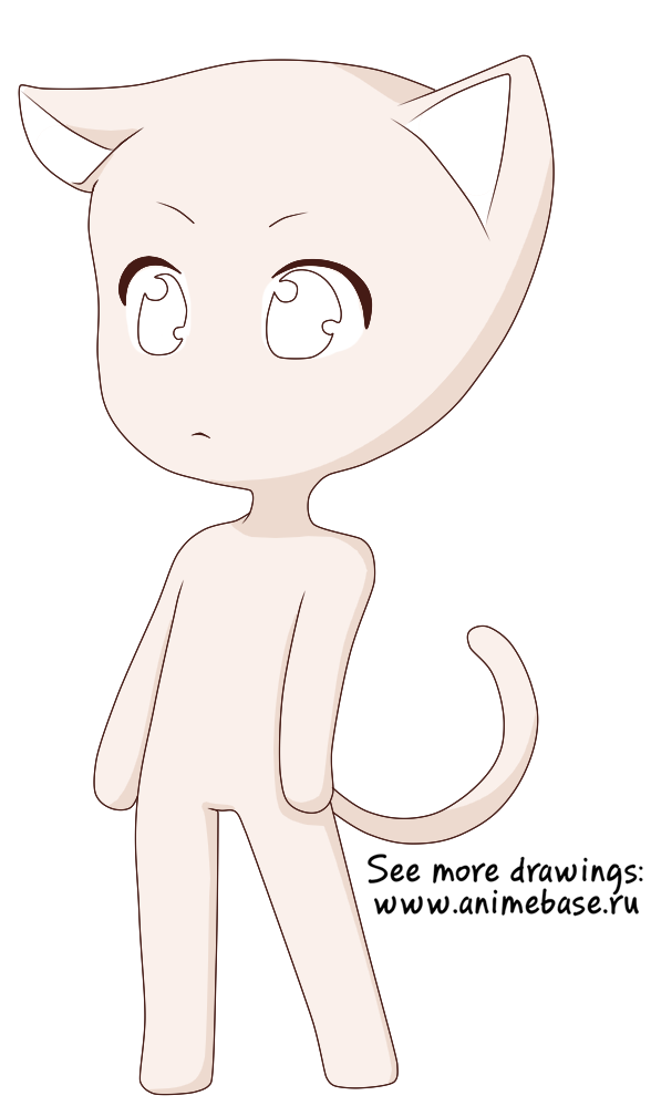 Chibi neko cat ears and tail  Anime Bases INFO