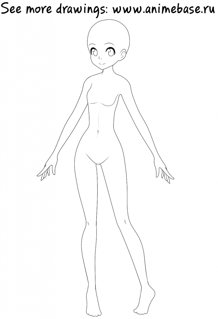CUTE ANIME GIRL POSES FROM BASIC SHAPES (How To Draw) 