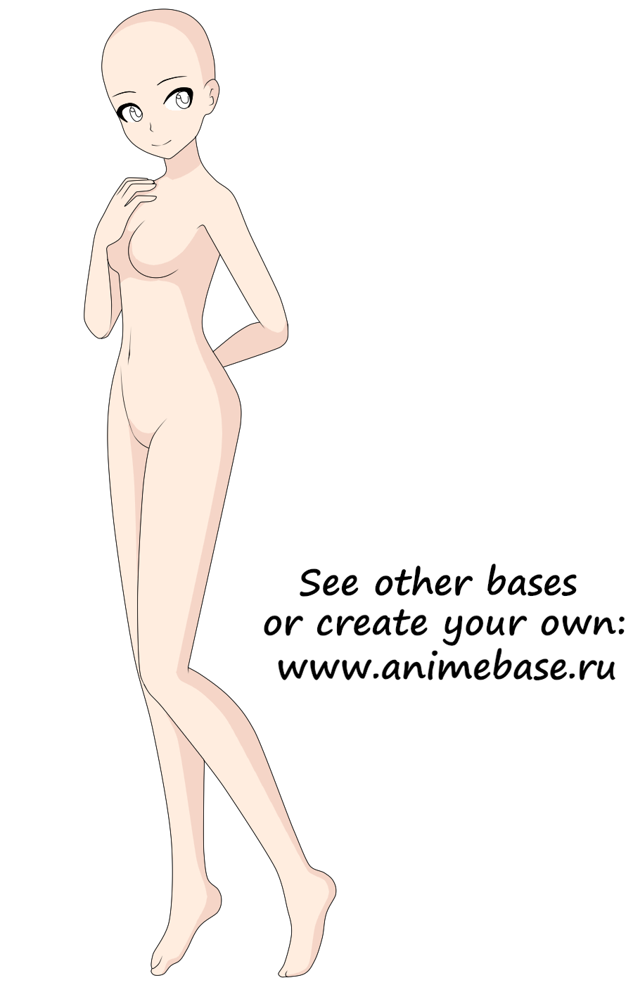 female anime base standing
