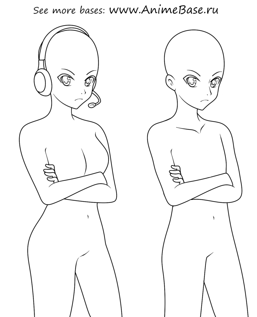 150+ Anime Girl Poses Reference - Female Anime Bases for Drawing