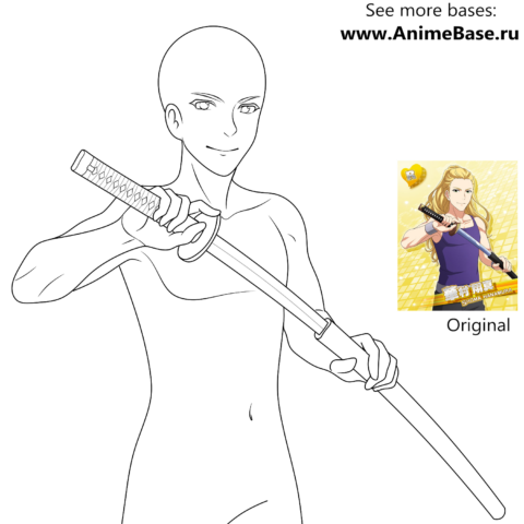 Male anime base Katana - Anime Bases .INFO