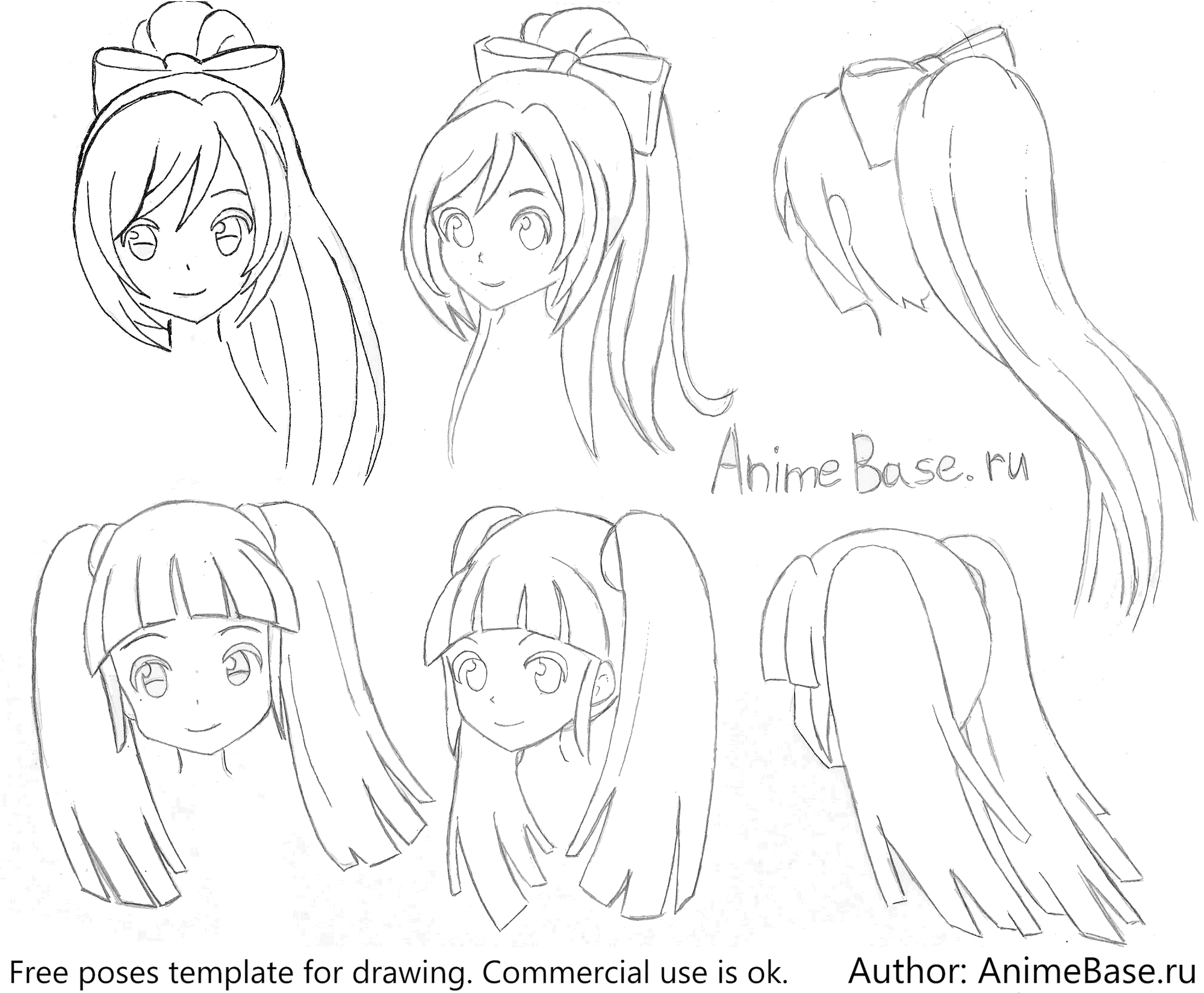 hair anime base