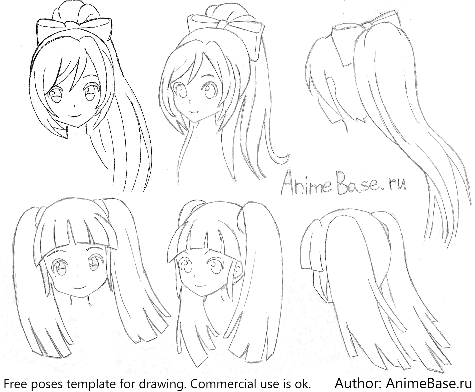 Pony tails Hairstyle Reference - Anime Bases .INFO