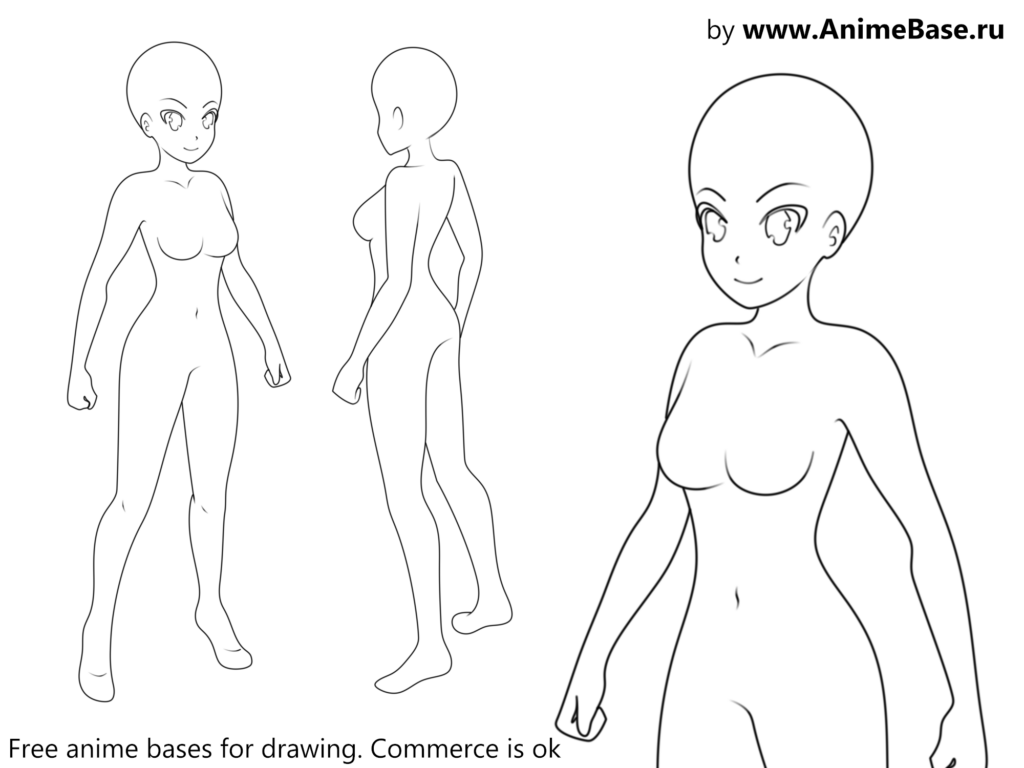 CUTE ANIME GIRL POSES FROM BASIC SHAPES (How To Draw) - YouTube