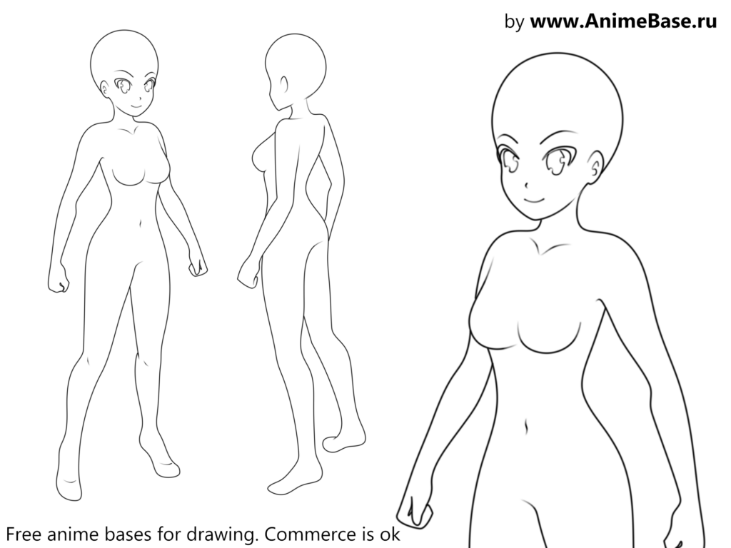 Just girls bases - Anime Base .RU  Anime base, Drawing tutorial, Anime  poses