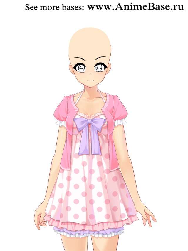 anime base pink dress