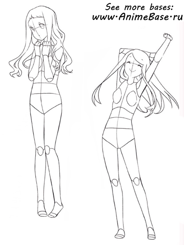 150 Anime Girl Poses Reference  Female Anime Bases for Drawing