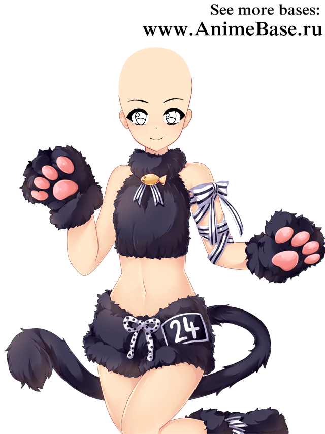 anime base black cat clothes