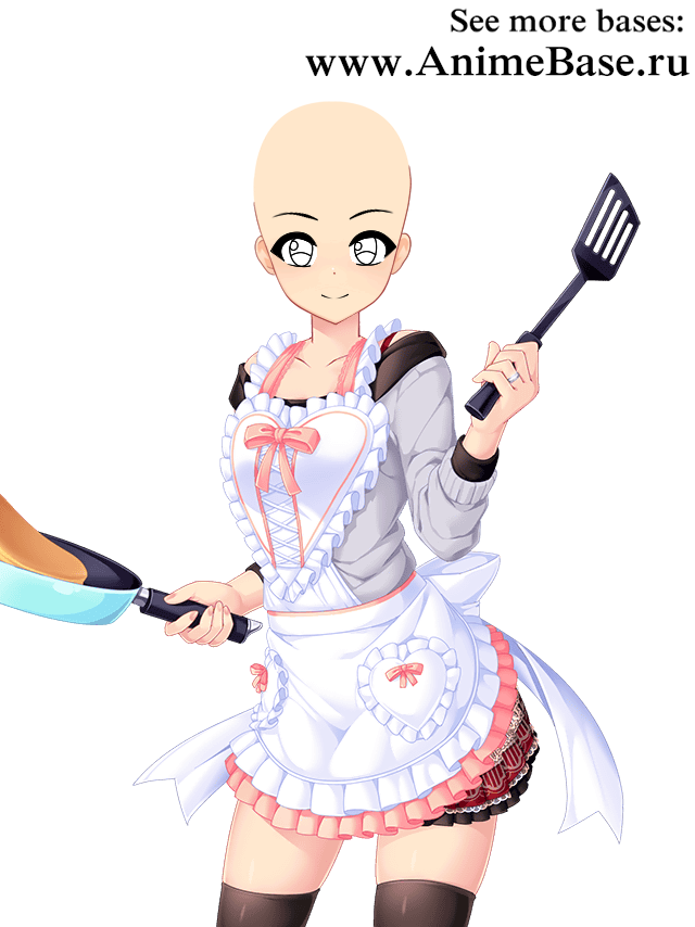 anime base cook in an apron