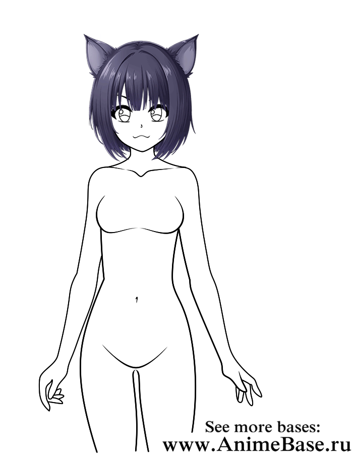 neko hair anime base