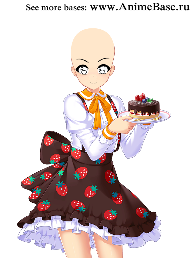 anime base strawberry chocolate cake