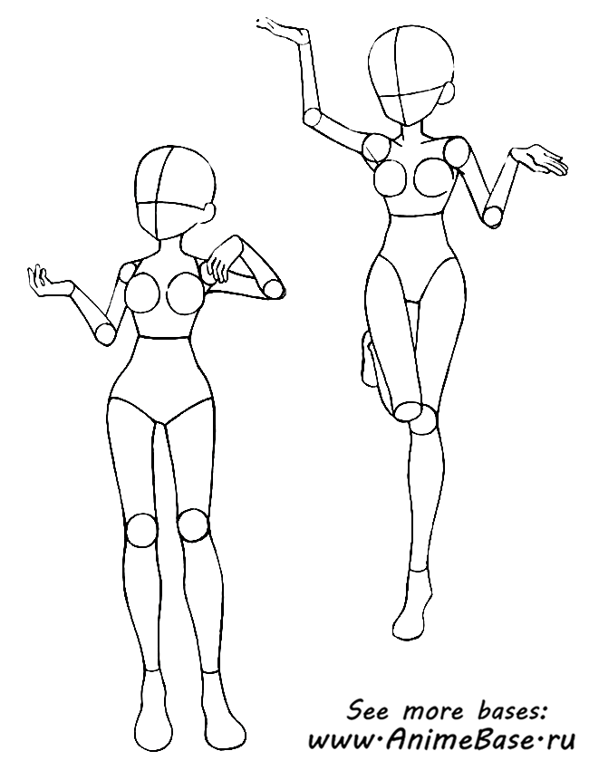 reference anime manga base  Anime poses reference, Drawing anime bodies,  Drawing base