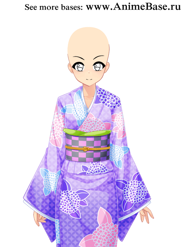 anime base purple kimono