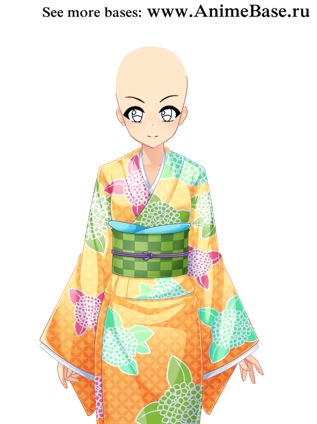 anime base yellow kimono