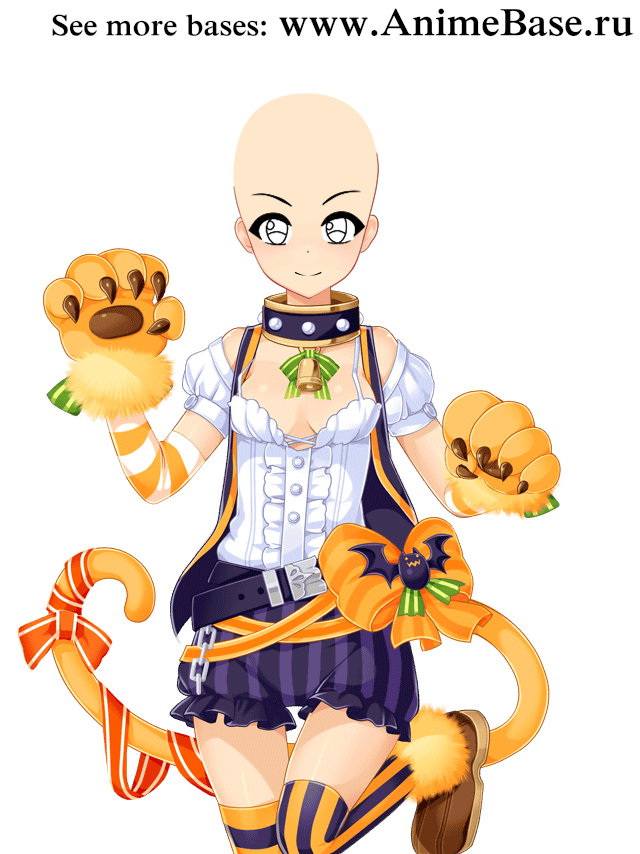 anime base halloween cat clothes
