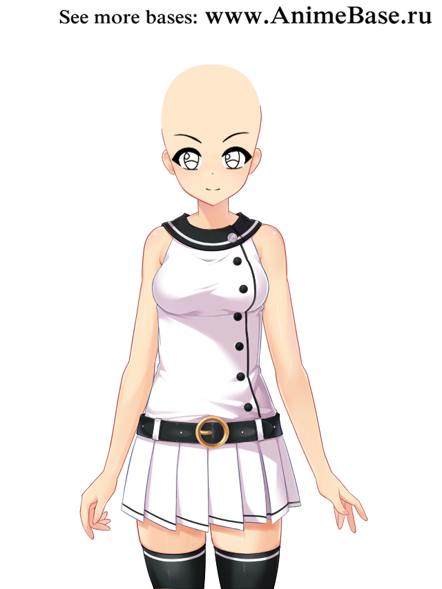 anime base white dress