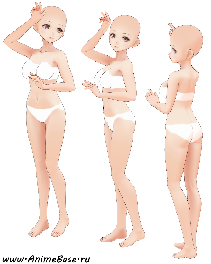 Base in swimsuit/underwear for drawing clothes (fashion) - Anime Bases .INFO