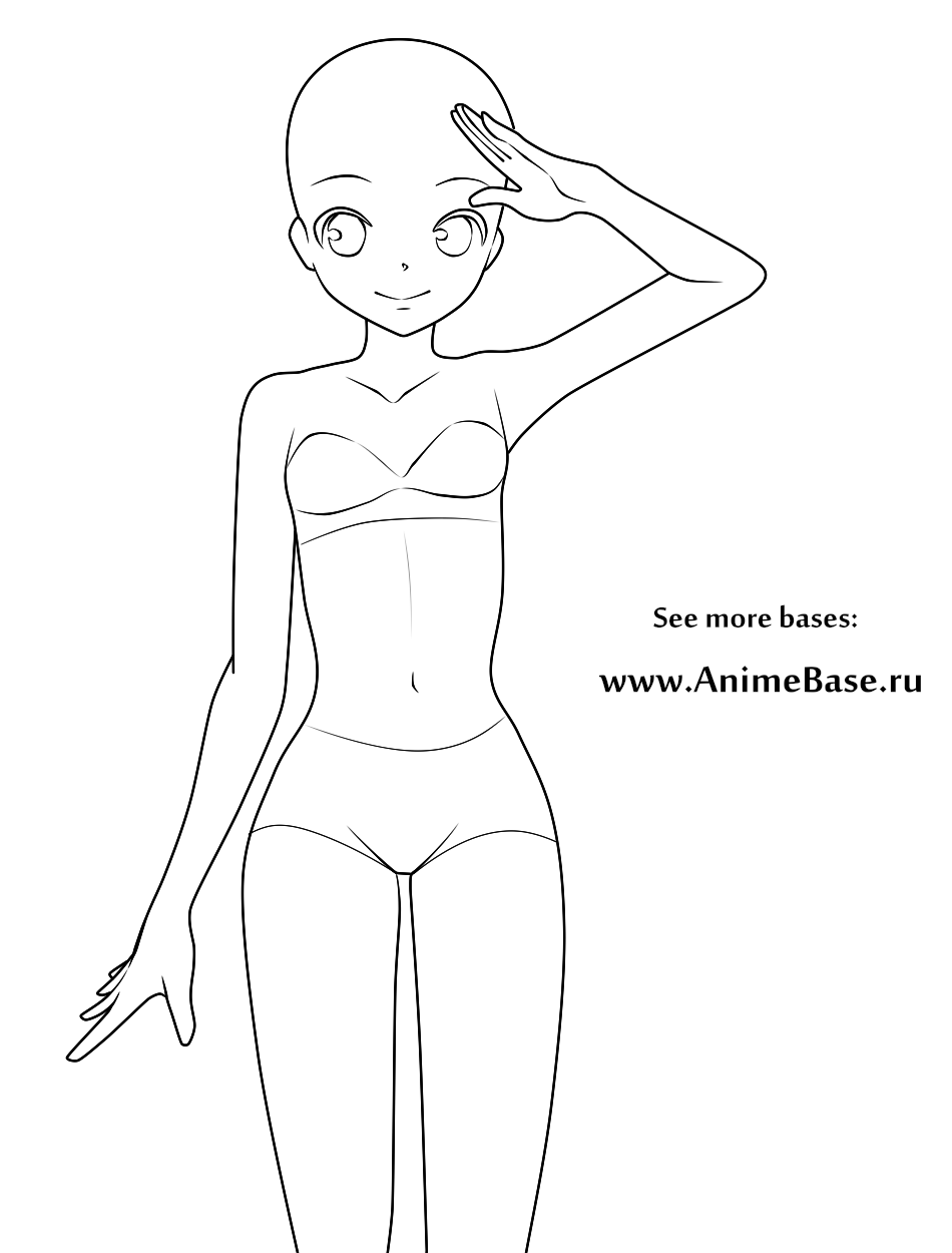 anime female base sketch