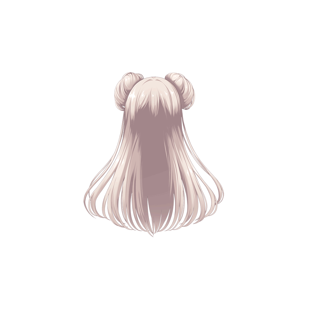 anime girl hair template