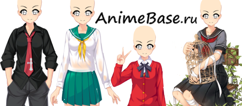 Anime Bases With Hair - Easy Drawings Of Girl And Boy, HD Png